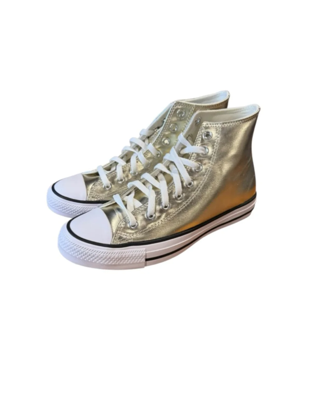 Women's Converse Gold White High Top Sneakers Size 8.5